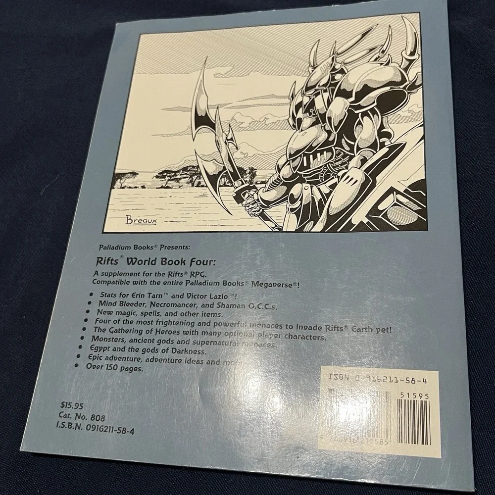 Rifts World‎ Book 4 Four AFRICA Siembieda, Kevin Rifts  -- Palladium Books